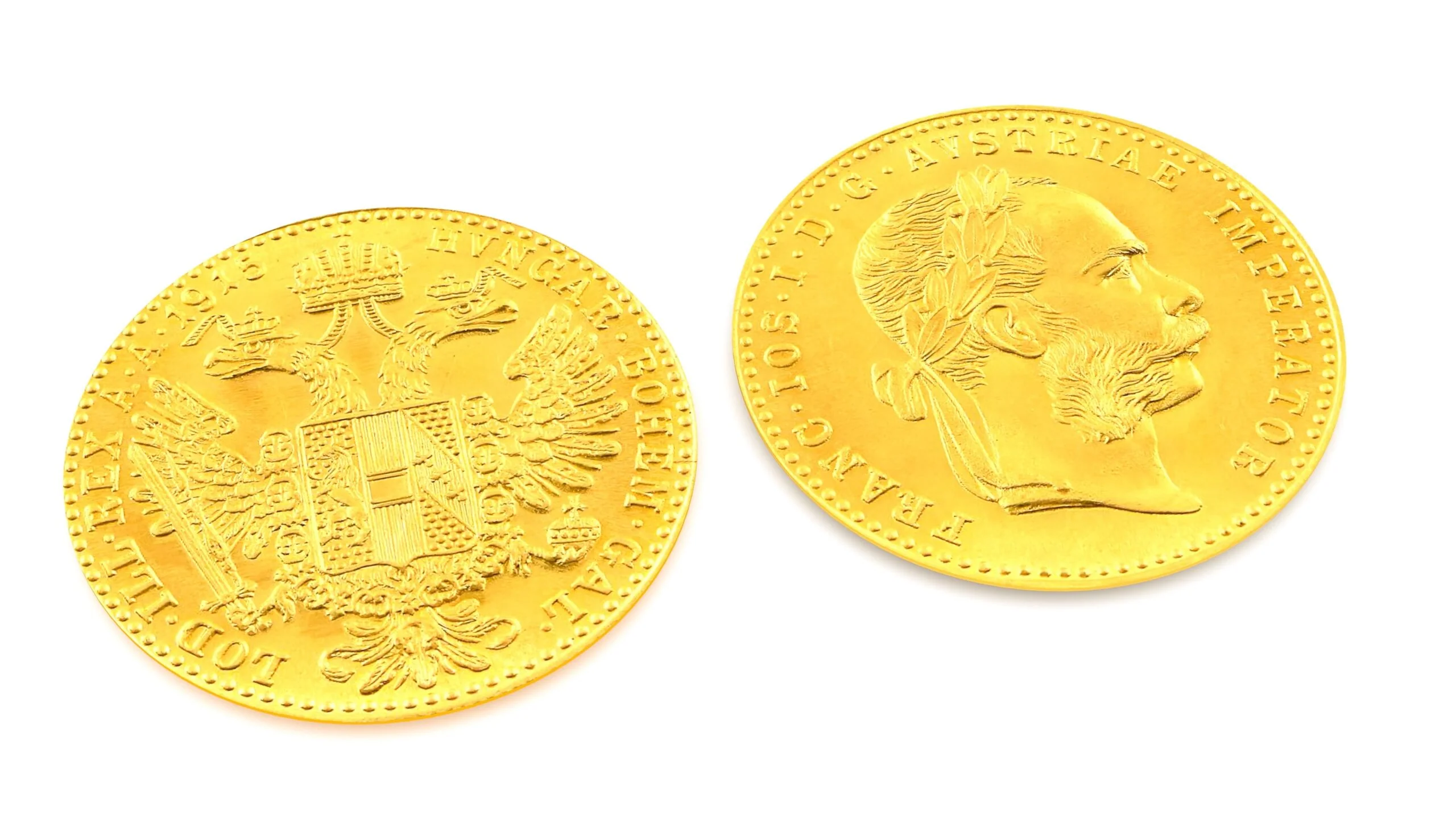Golddukat mit Franz Joseph I. und Doppeladler, beide Seiten Münzankauf bei Juwelier Sascha in Wien